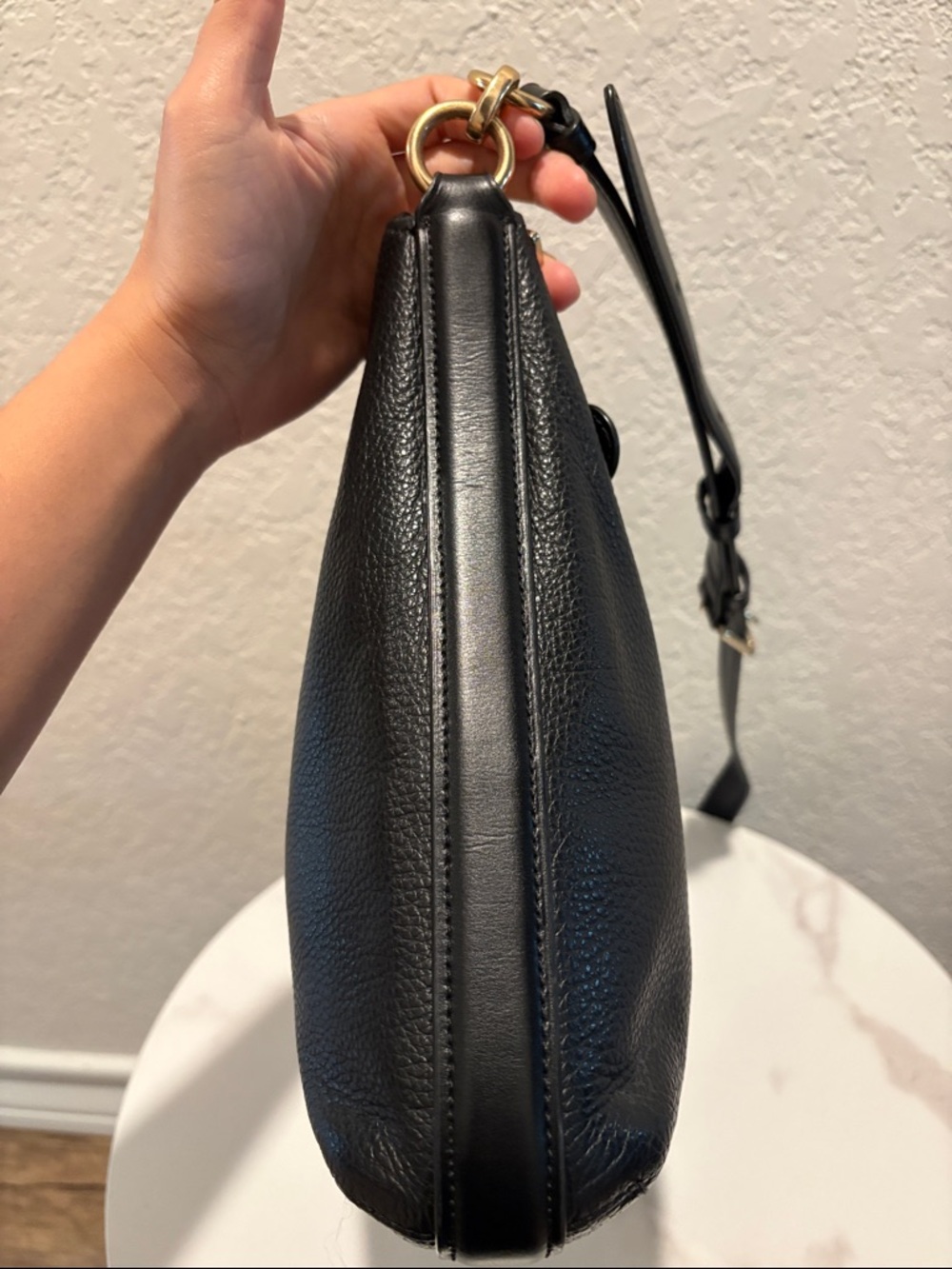 Coach Black Pebbled Leather Shoulder Crossbody - Picture 7 of 15